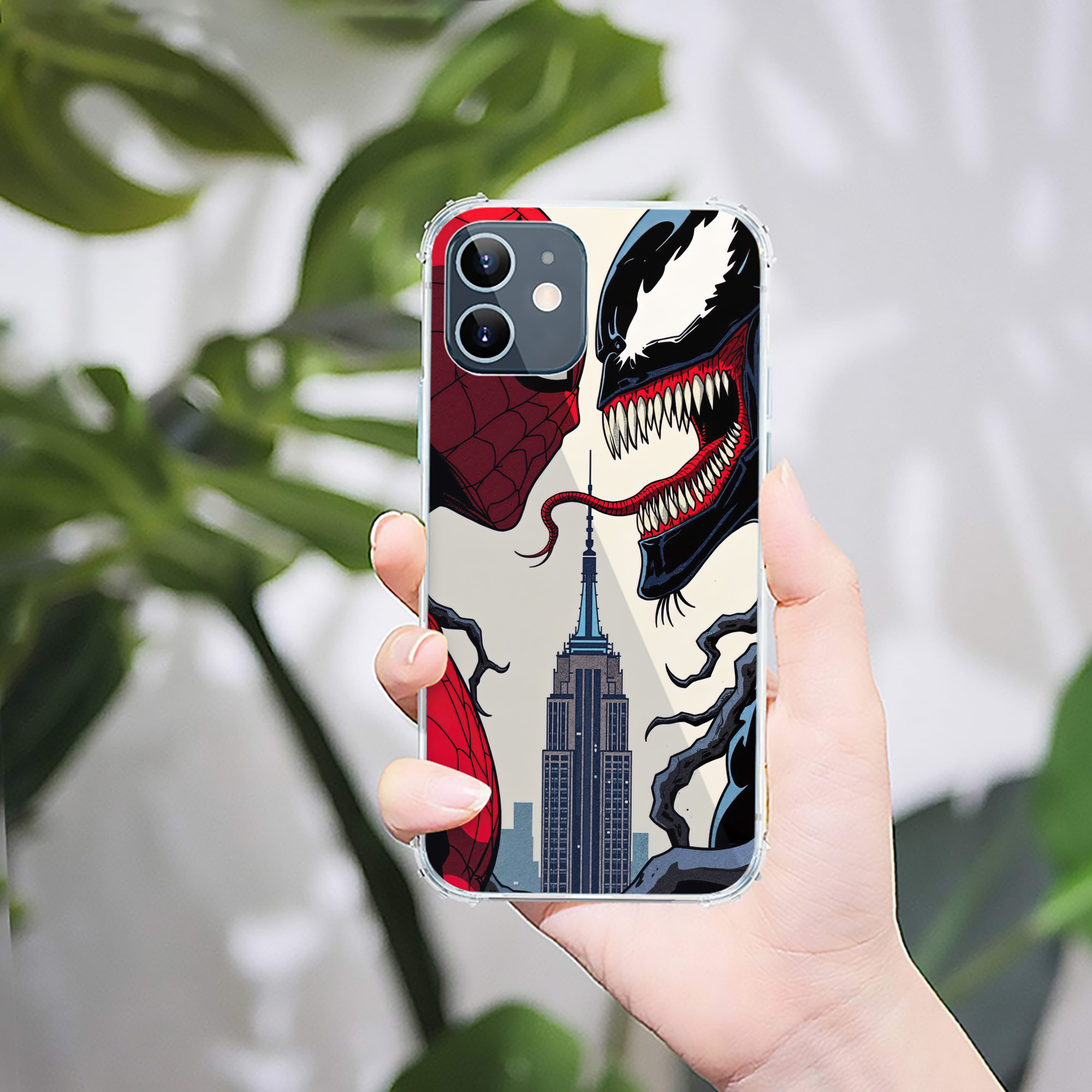 （画像用） Spider Man スパイダーマン 【iPhone 12シリーズ対応】透明スマホケース（クリアソフトケース）